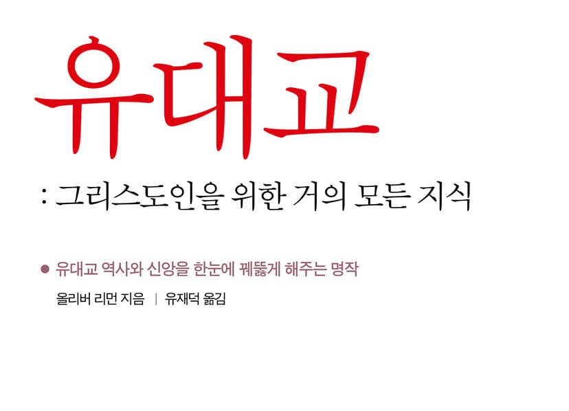 유대교 역사와 신앙을 한눈에 꿰뚫게 해주는 명작